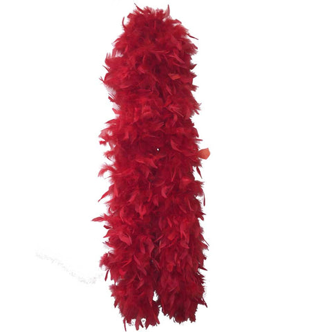 Red Jumbo Feather Boa - FeatherBoaShop.com