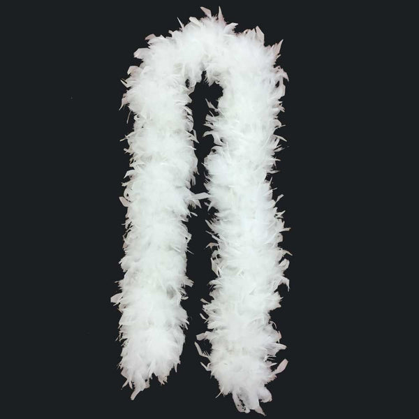 White Jumbo Feather Boas - FeatherBoaShop.com